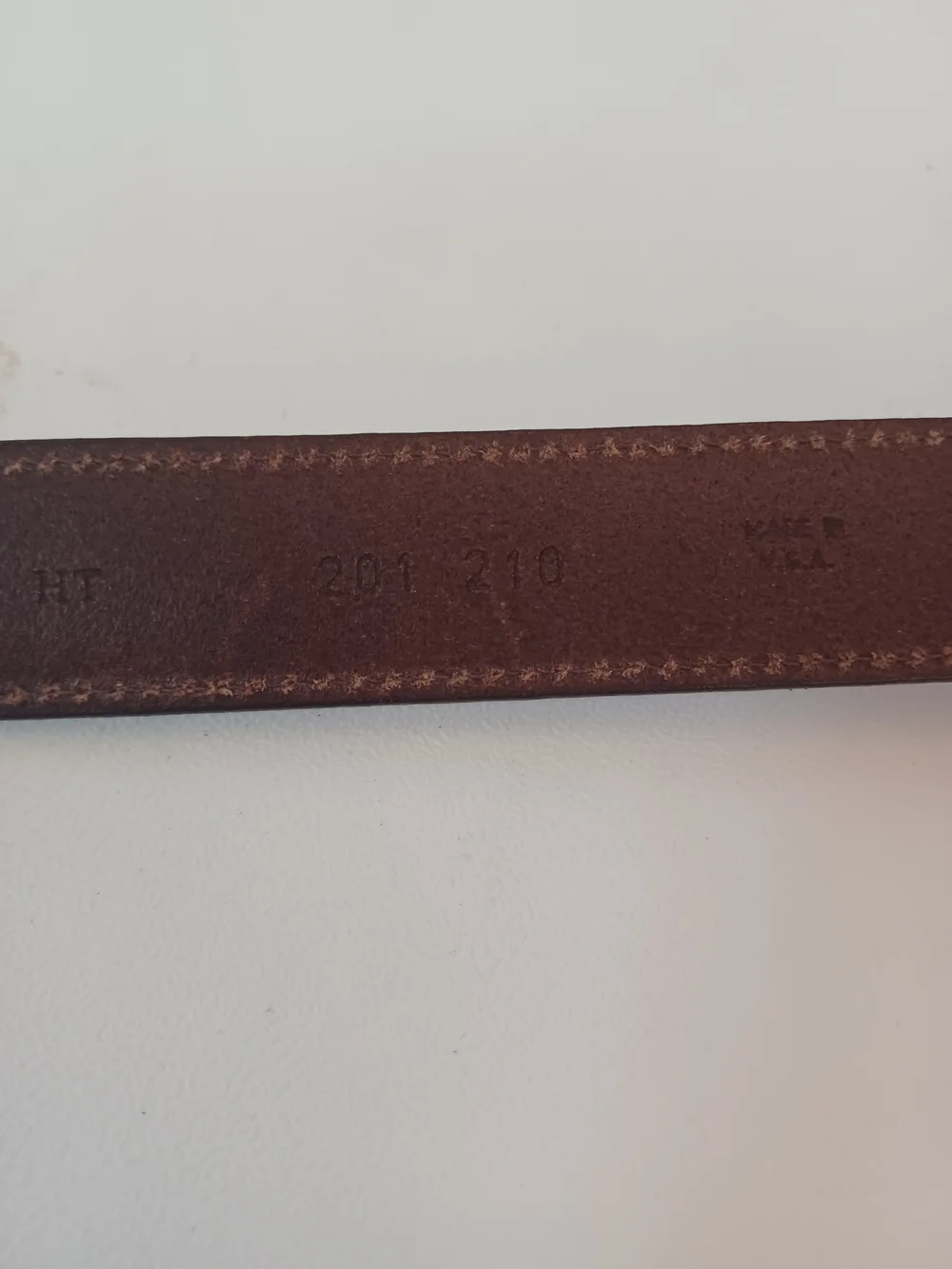 VTG 90s Tommy Hilfiger Leather Belt Brown Made in USA Brass D-Ring Buckle Sz 40